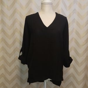 Long sleeve V neck blouse